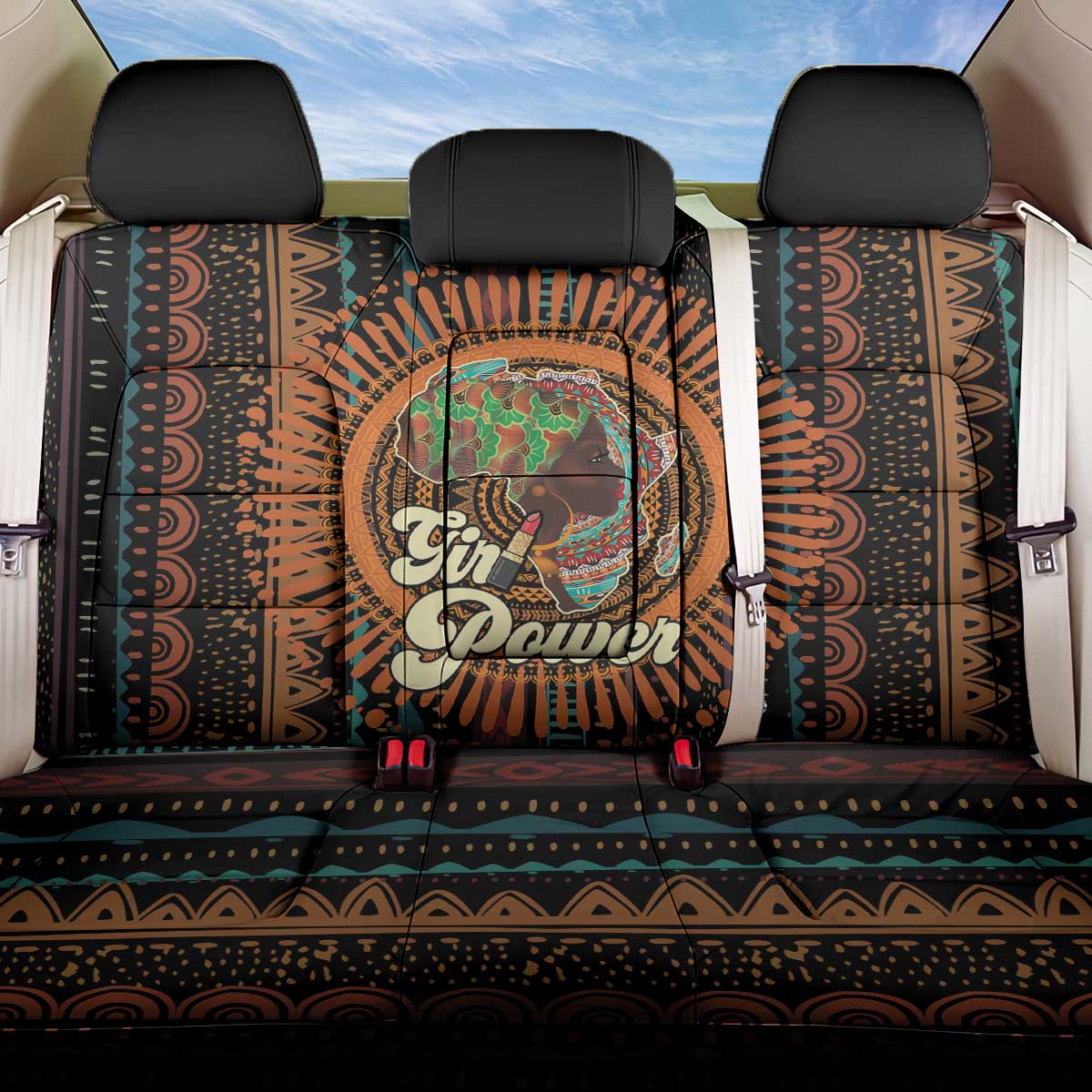 Black Girl Power Back Car Seat Cover Happy International Women's Day