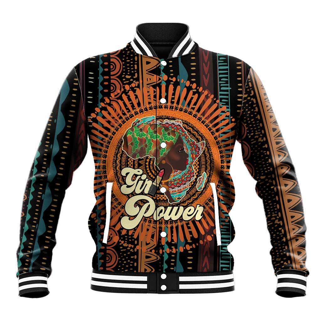 Black Girl Power Baseball Jacket Happy International Women's Day
