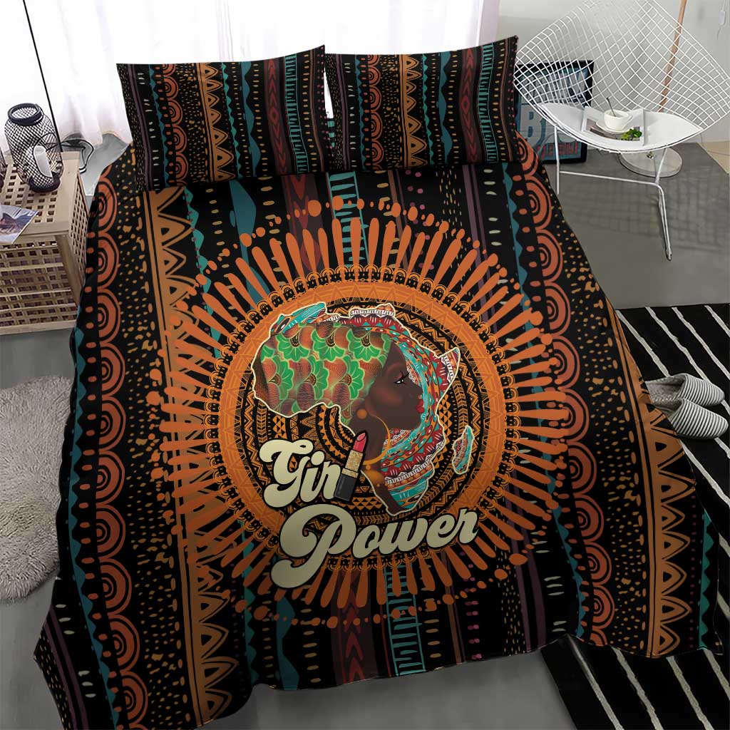 Black Girl Power Bedding Set Happy International Women's Day