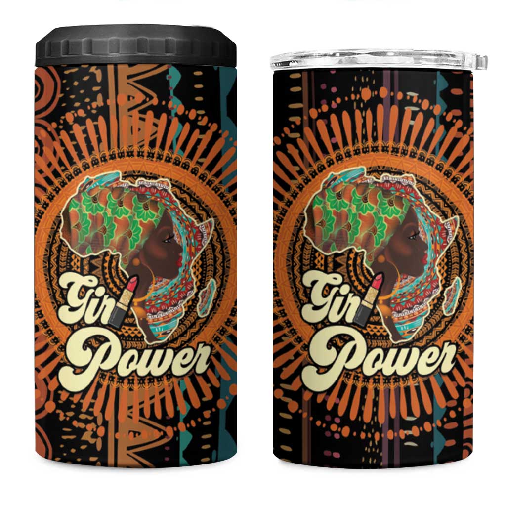 Black Girl Power 4 in 1 Can Cooler Tumbler Happy International Women's Day