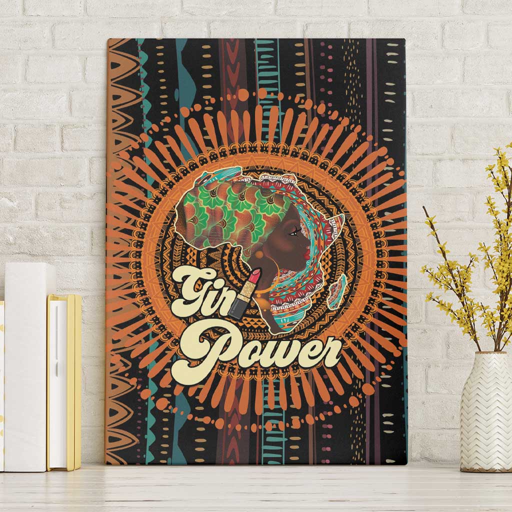 Black Girl Power Canvas Wall Art Happy International Women's Day