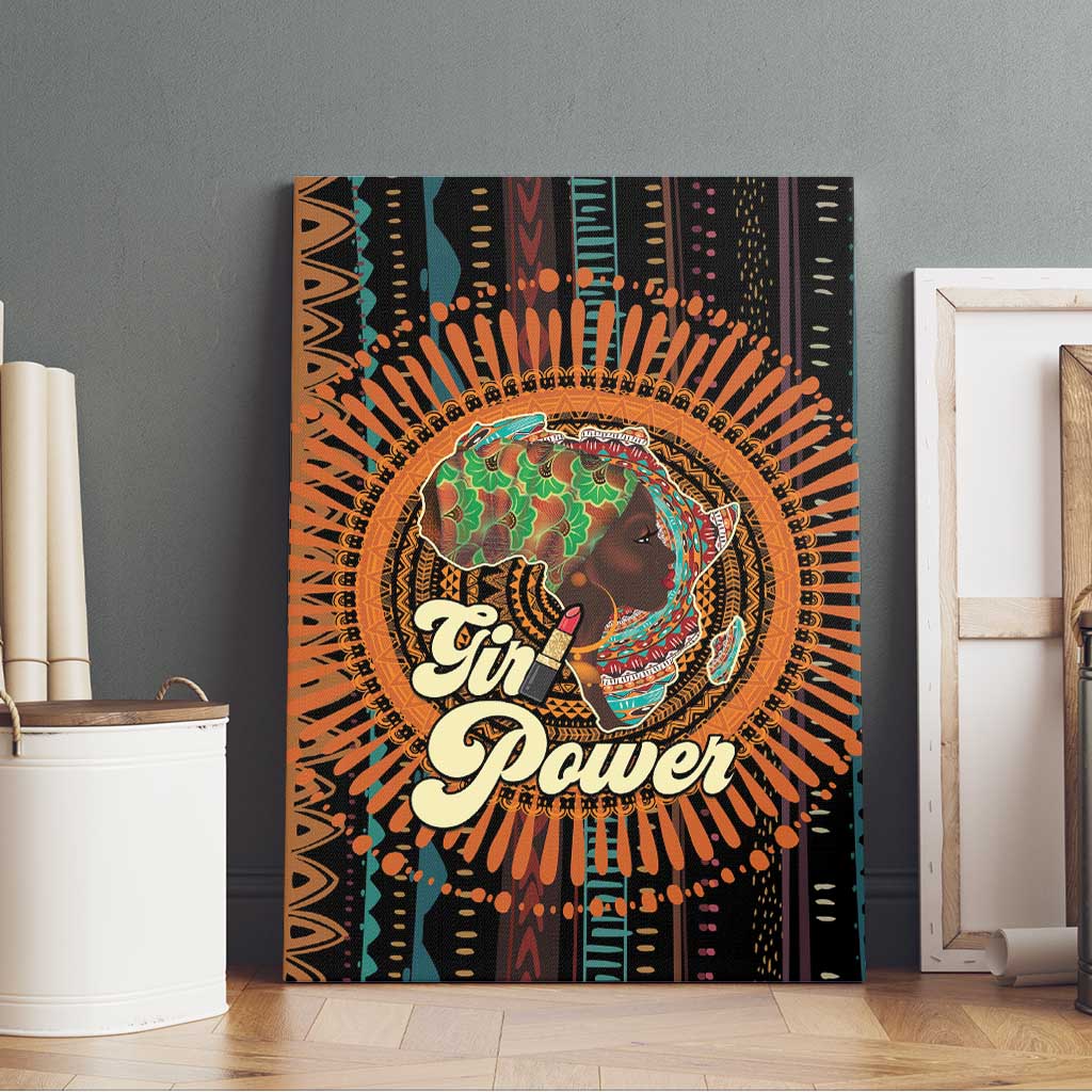 Black Girl Power Canvas Wall Art Happy International Women's Day