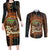 Black Girl Power Couples Matching Long Sleeve Bodycon Dress and Long Sleeve Button Shirt Happy International Women's Day