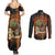 Black Girl Power Couples Matching Summer Maxi Dress and Long Sleeve Button Shirt Happy International Women's Day
