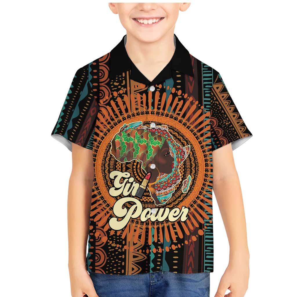 Black Girl Power Family Matching Mermaid Dress and Hawaiian Shirt Happy International Women's Day