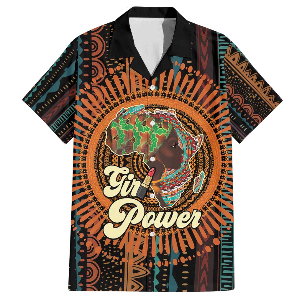 Black Girl Power Family Matching Off Shoulder Short Dress and Hawaiian Shirt Happy International Women's Day