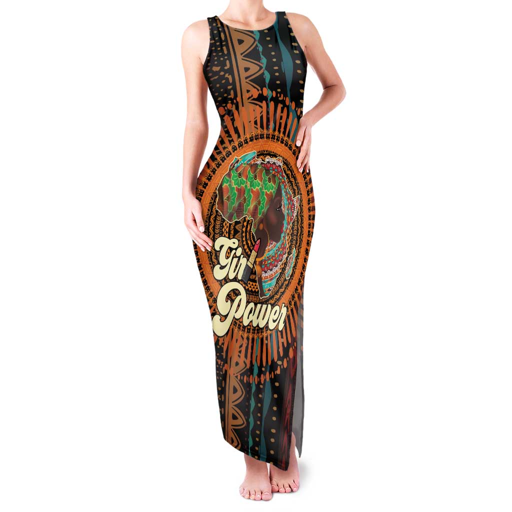 Black Girl Power Family Matching Tank Maxi Dress and Hawaiian Shirt Happy International Women's Day