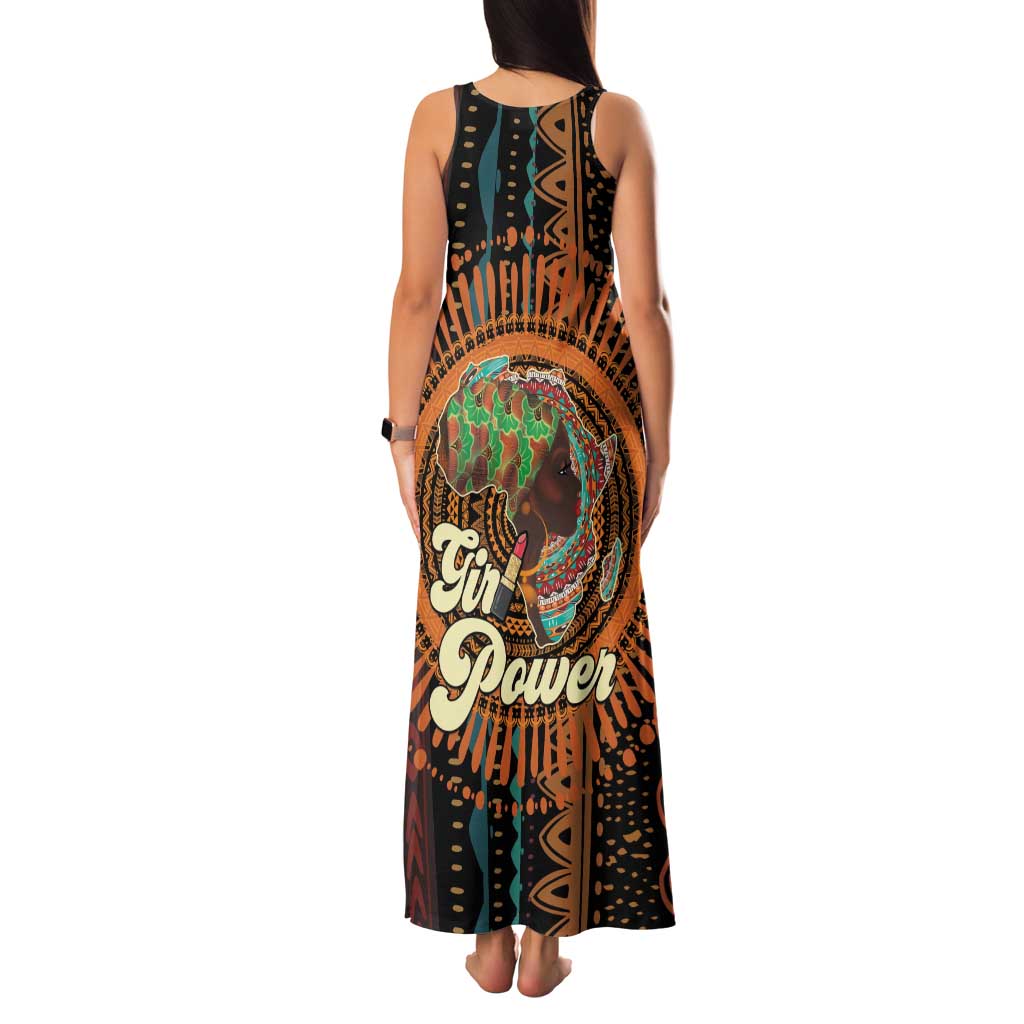 Black Girl Power Family Matching Tank Maxi Dress and Hawaiian Shirt Happy International Women's Day