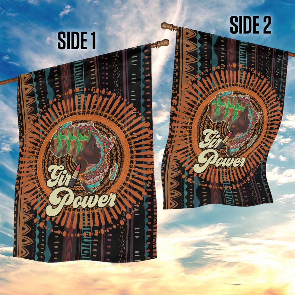 Black Girl Power Garden Flag Happy International Women's Day