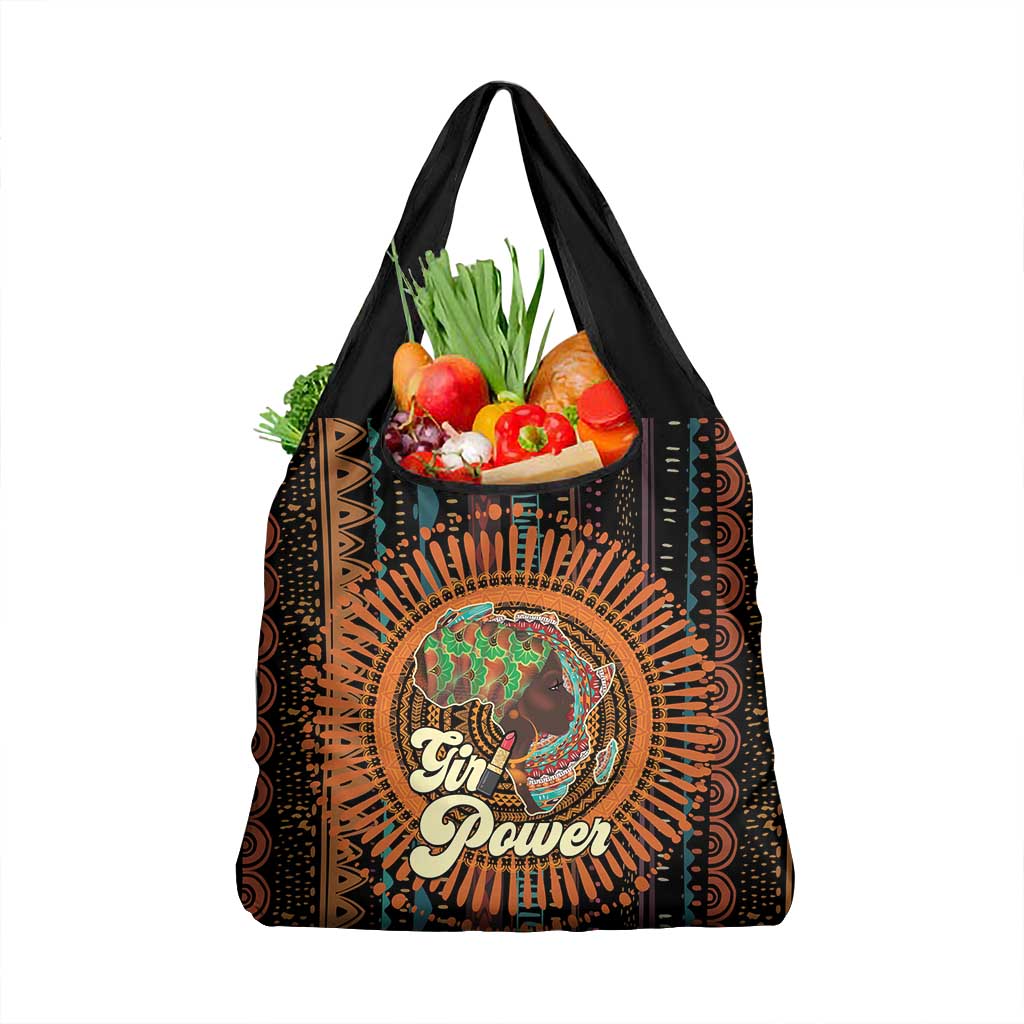 Black Girl Power Grocery Bag Happy International Women's Day