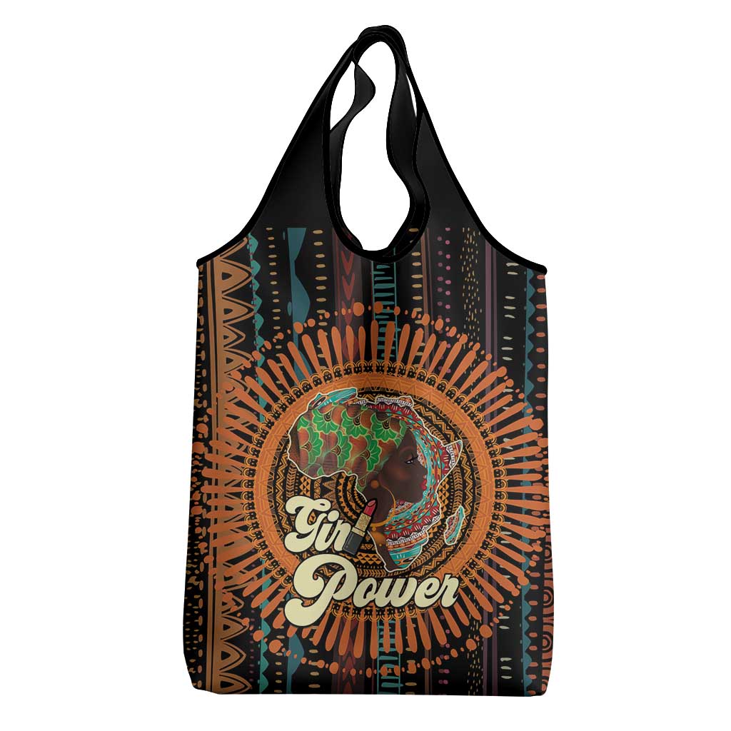 Black Girl Power Grocery Bag Happy International Women's Day
