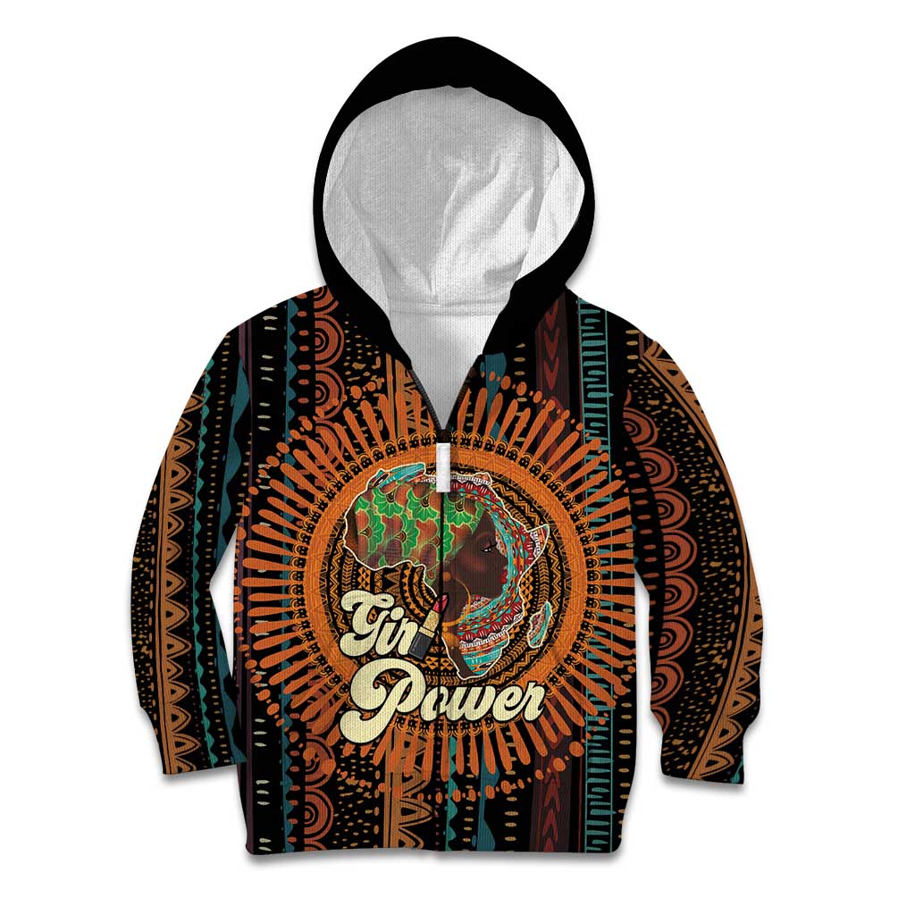 Black Girl Power Kid Hoodie Happy International Women's Day