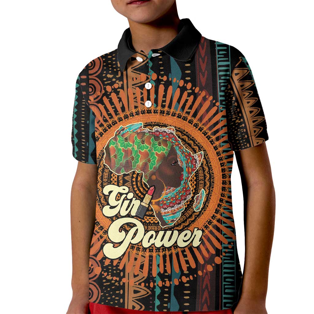 Black Girl Power Kid Polo Shirt Happy International Women's Day