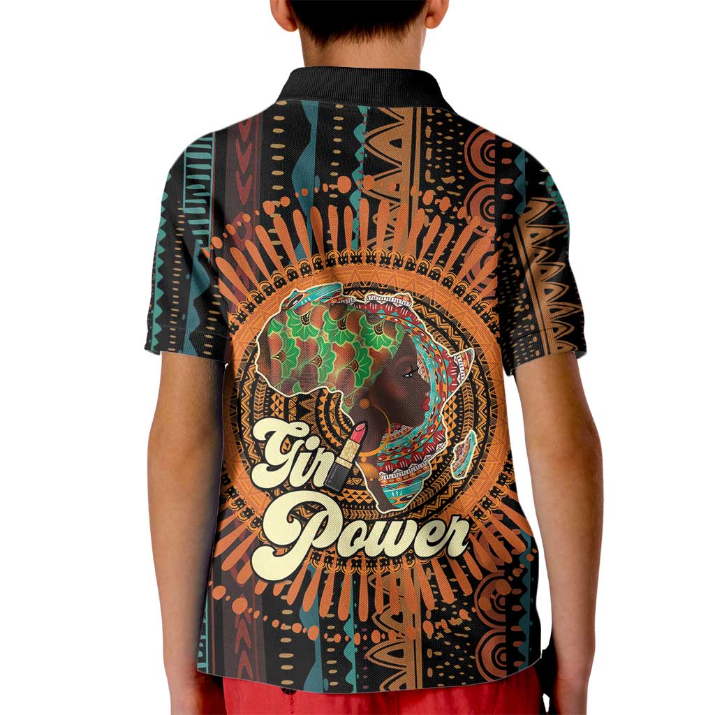 Black Girl Power Kid Polo Shirt Happy International Women's Day