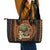 Black Girl Power Leather Tote Bag Happy International Women's Day