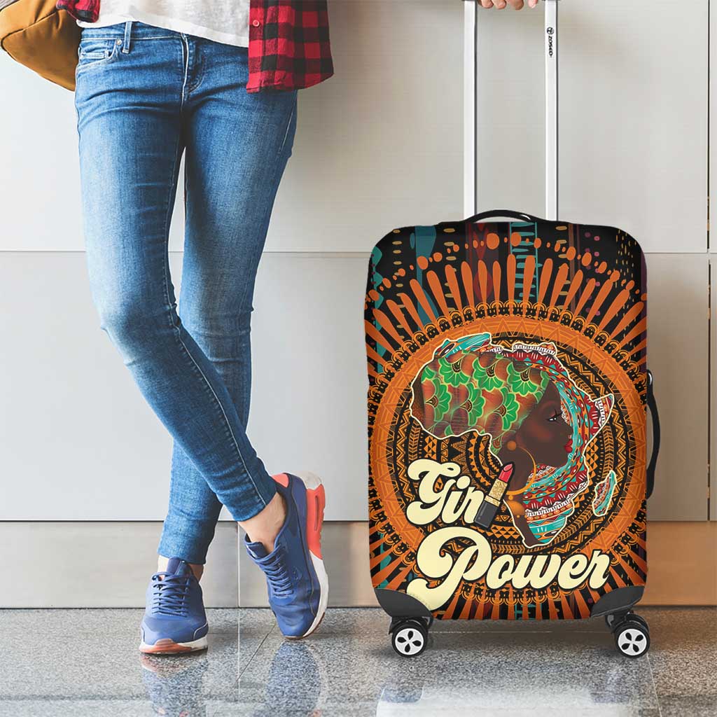Black Girl Power Luggage Cover Happy International Women's Day