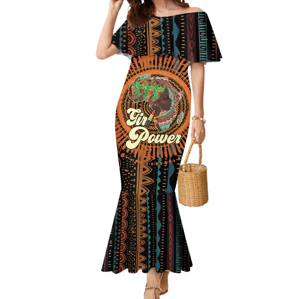 Black Girl Power Mermaid Dress Happy International Women's Day