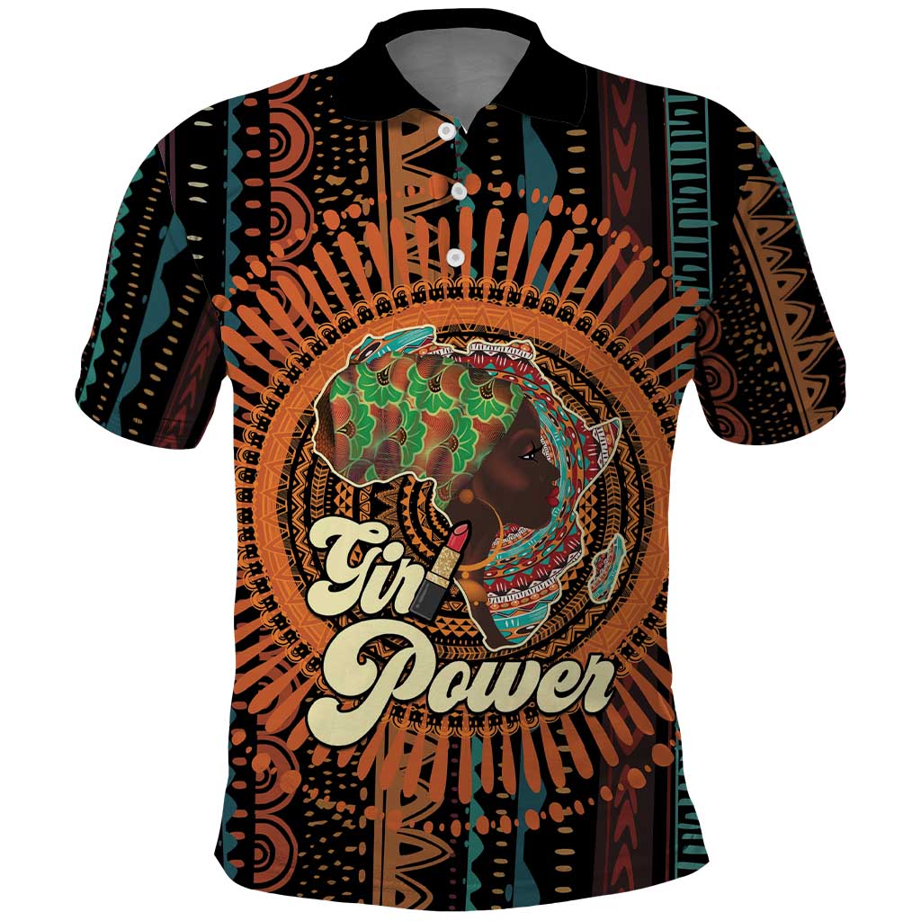 Black Girl Power Polo Shirt Happy International Women's Day