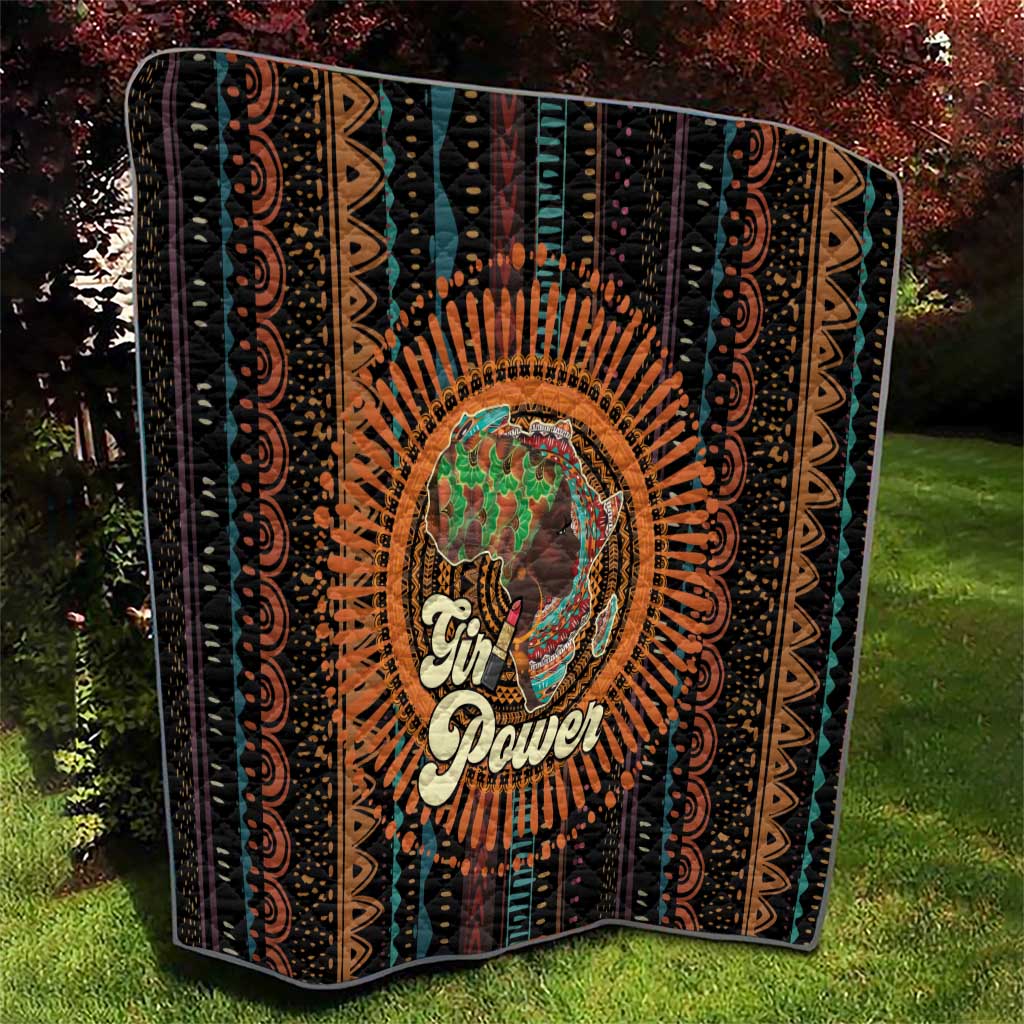 Black Girl Power Quilt Happy International Women's Day - Wonder Print Shop