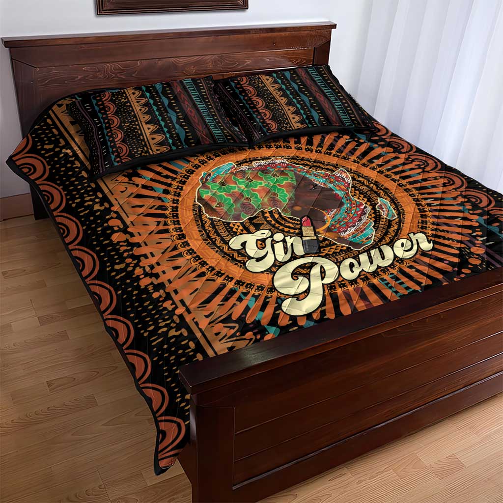 Black Girl Power Quilt Bed Set Happy International Women's Day - Wonder Print Shop