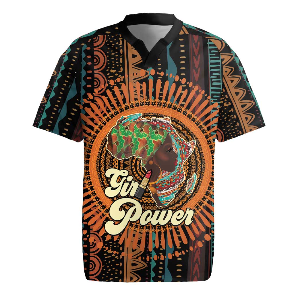 Black Girl Power Rugby Jersey Happy International Women's Day - Wonder Print Shop