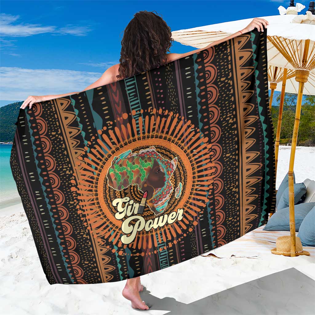 Black Girl Power Sarong Happy International Women's Day - Wonder Print Shop