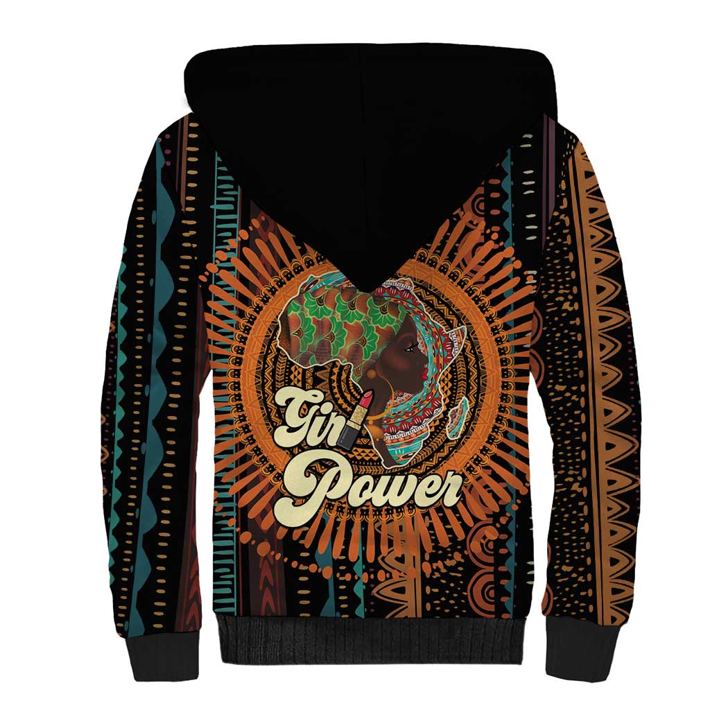 Black Girl Power Sherpa Hoodie Happy International Women's Day - Wonder Print Shop