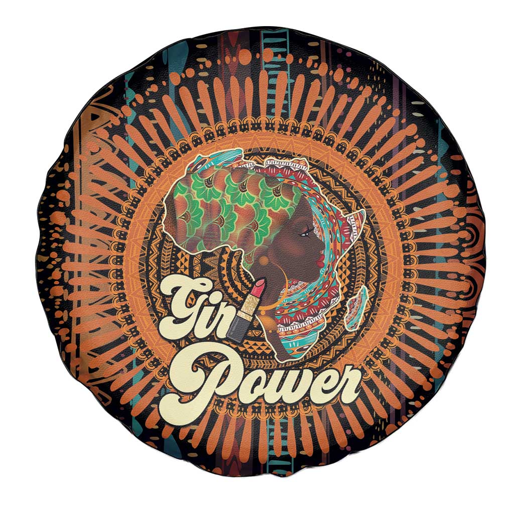 Black Girl Power Spare Tire Cover Happy International Women's Day - Wonder Print Shop