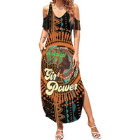 Black Girl Power Summer Maxi Dress Happy International Women's Day - Wonder Print Shop