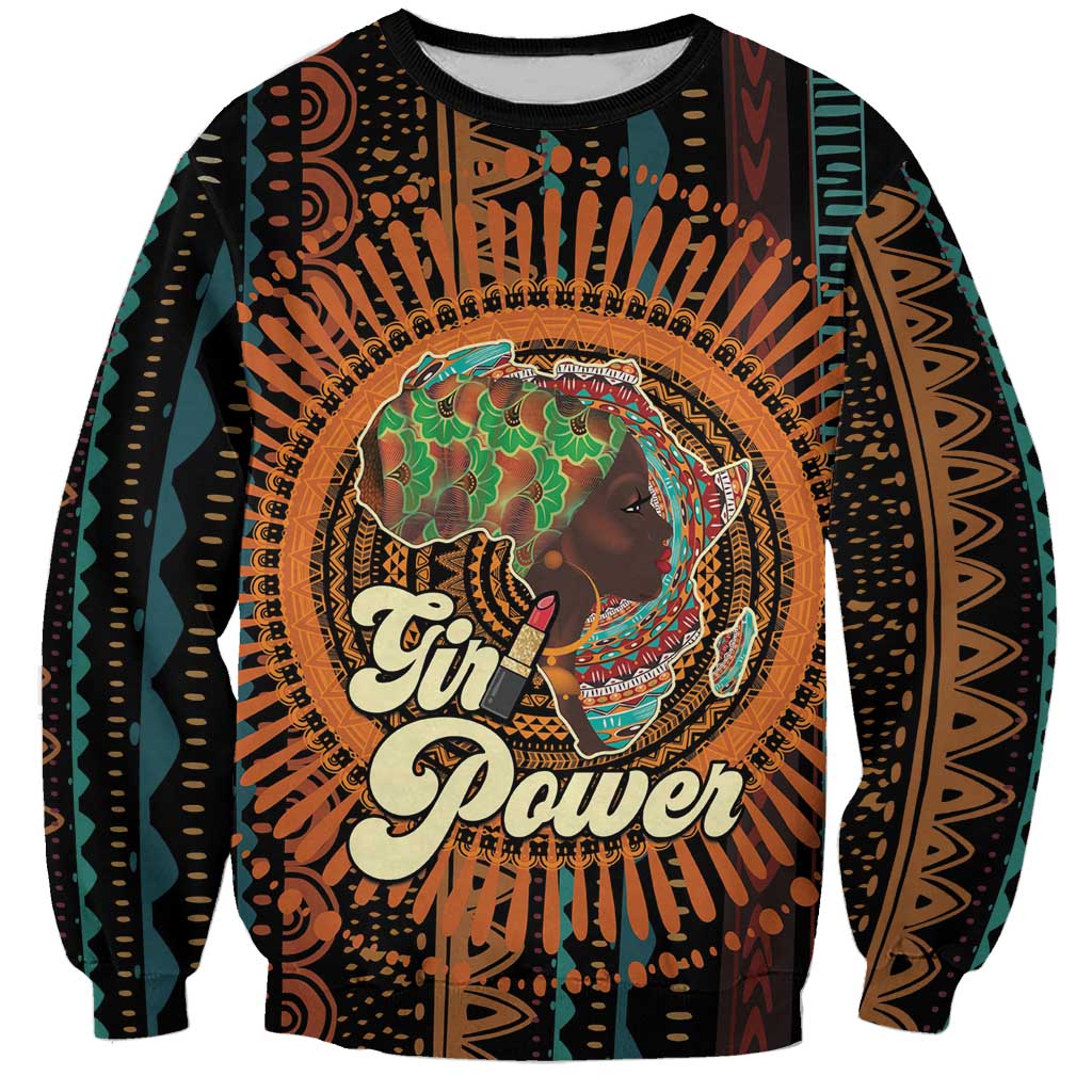 Black Girl Power Sweatshirt Happy International Women's Day - Wonder Print Shop