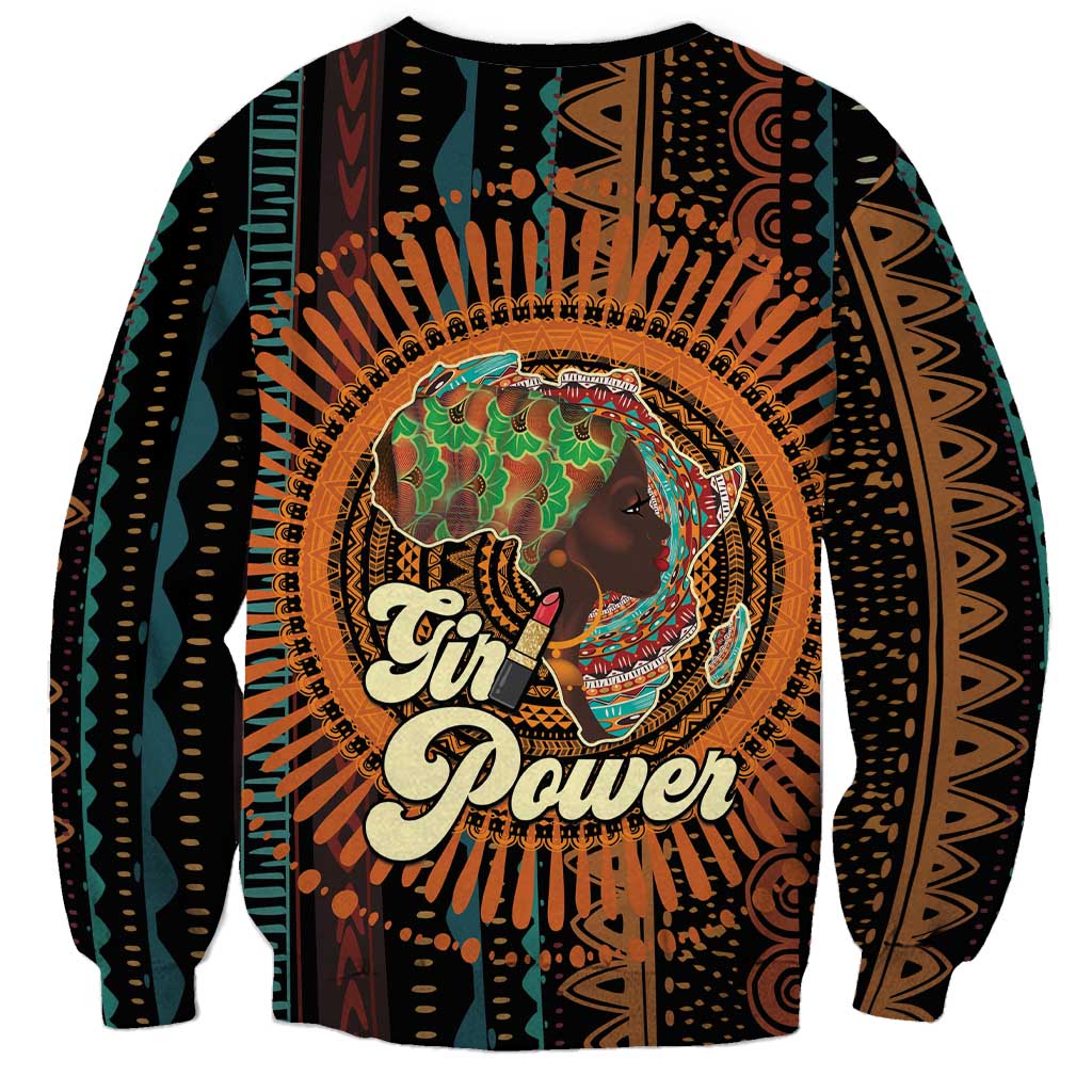 Black Girl Power Sweatshirt Happy International Women's Day - Wonder Print Shop