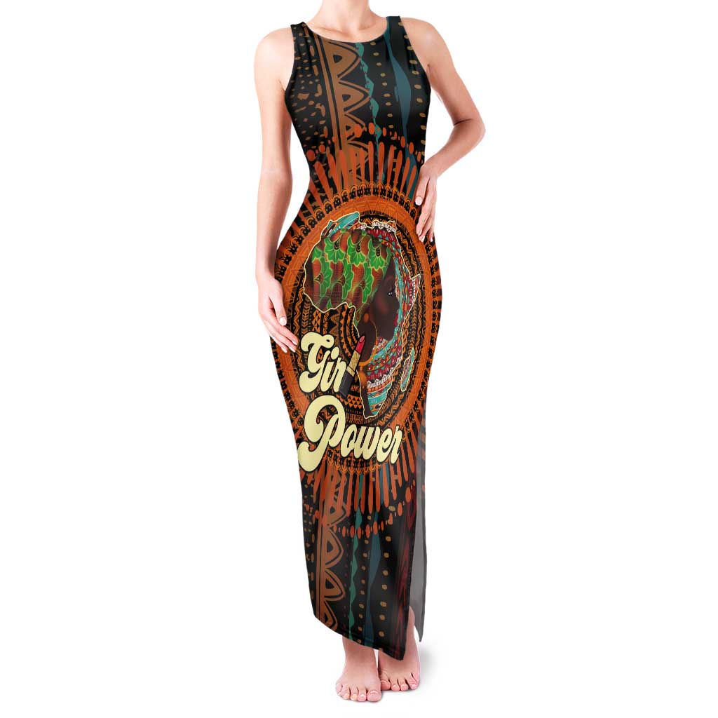 Black Girl Power Tank Maxi Dress Happy International Women's Day - Wonder Print Shop