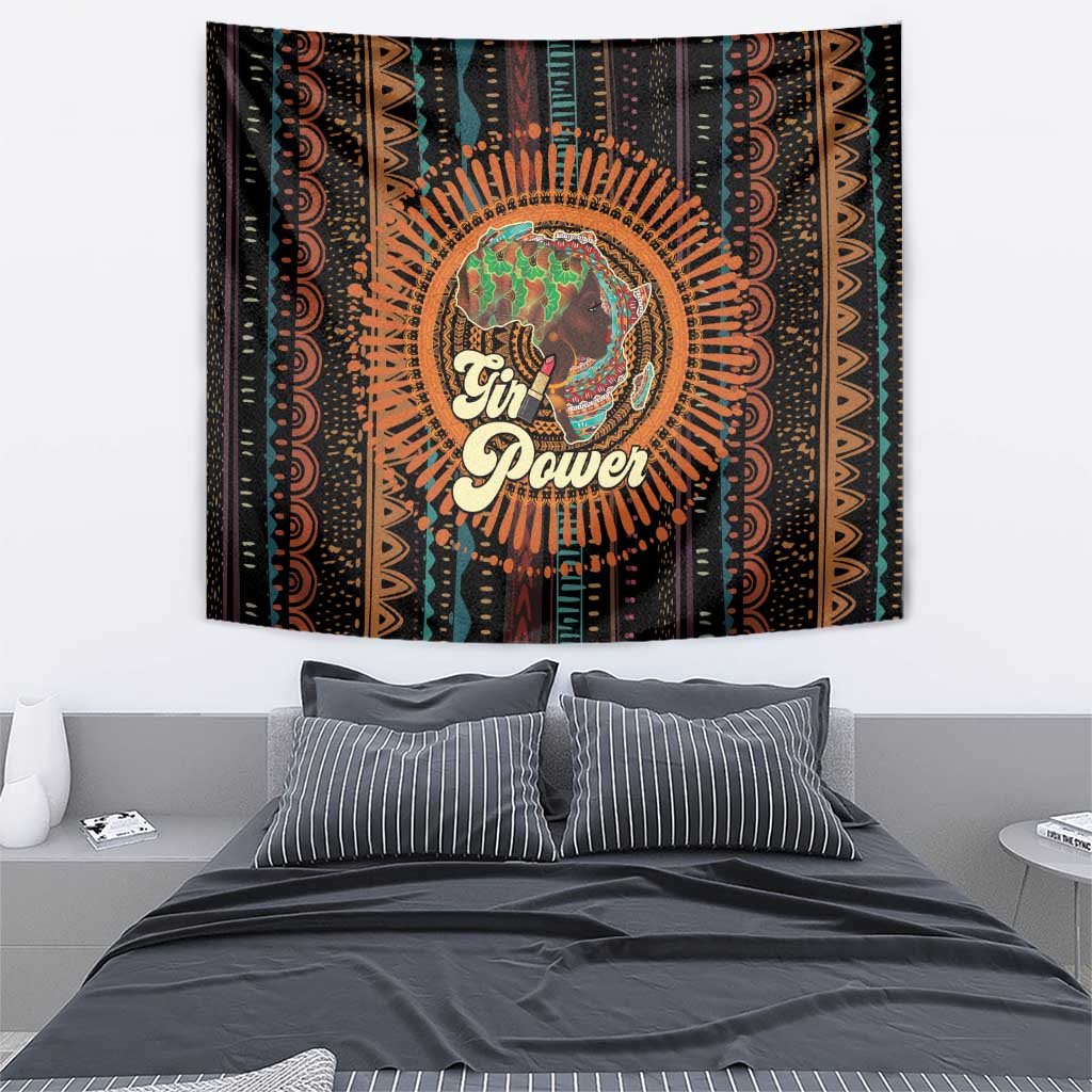 Black Girl Power Tapestry Happy International Women's Day - Wonder Print Shop