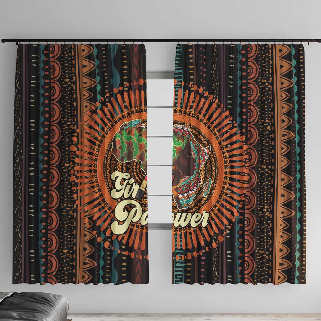 Black Girl Power Window Curtain Happy International Women's Day - Wonder Print Shop