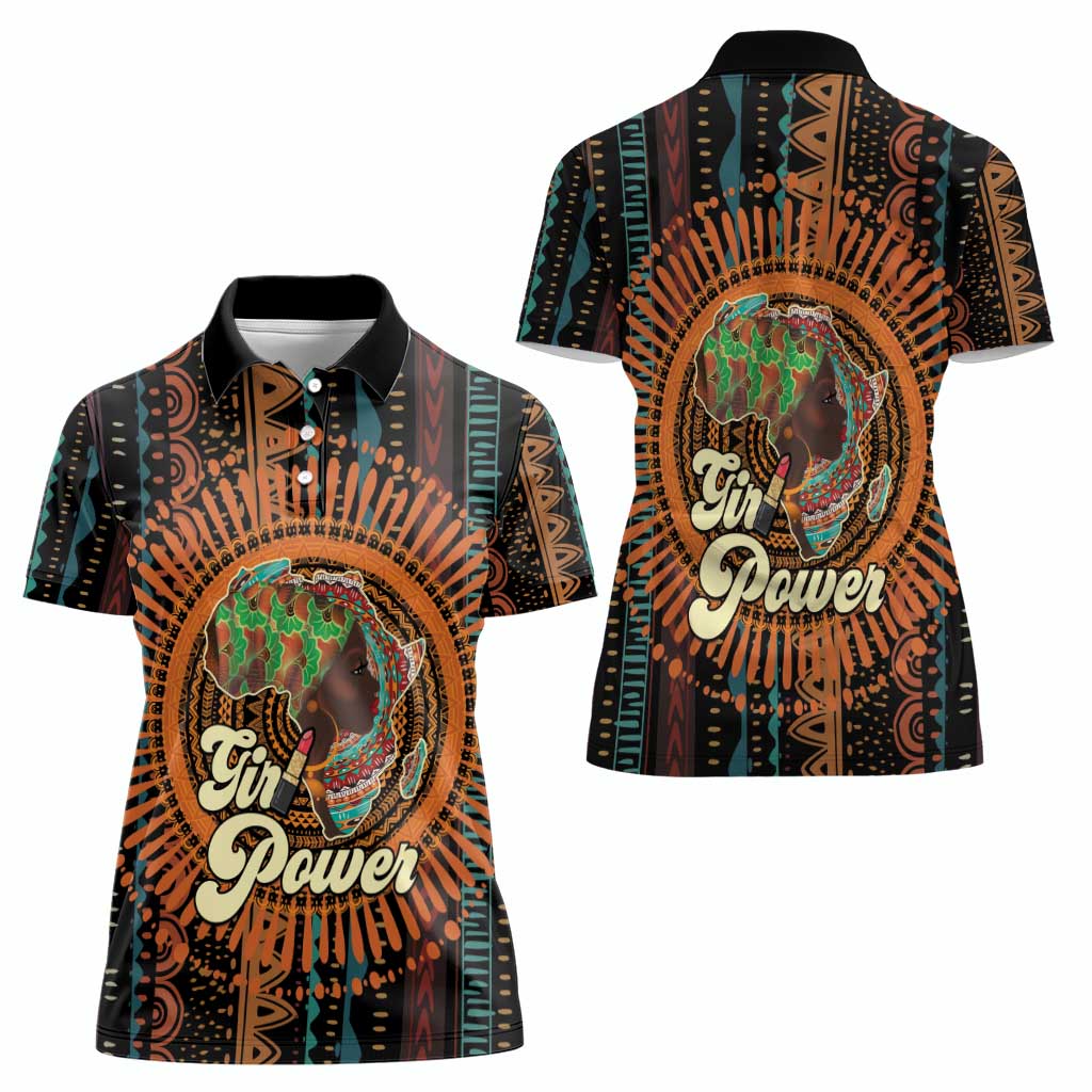 Black Girl Power Women Polo Shirt Happy International Women's Day - Wonder Print Shop