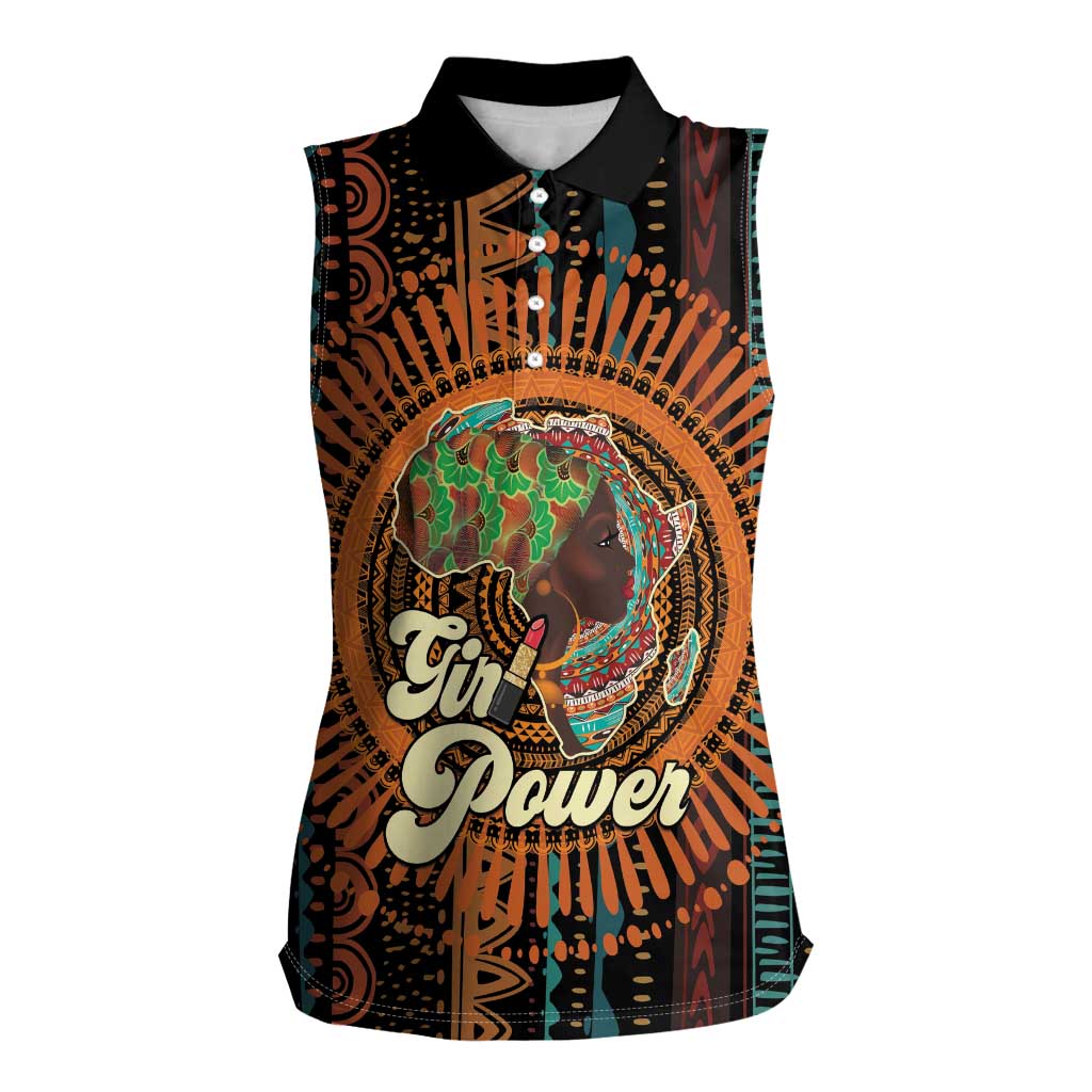 Black Girl Power Women Sleeveless Polo Shirt Happy International Women's Day - Wonder Print Shop