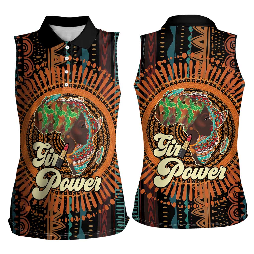 Black Girl Power Women Sleeveless Polo Shirt Happy International Women's Day - Wonder Print Shop