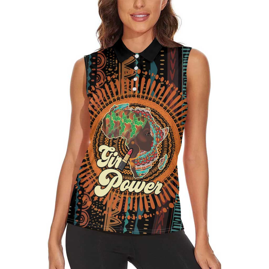 Black Girl Power Women Sleeveless Polo Shirt Happy International Women's Day - Wonder Print Shop