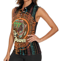 Black Girl Power Women Sleeveless Polo Shirt Happy International Women's Day - Wonder Print Shop