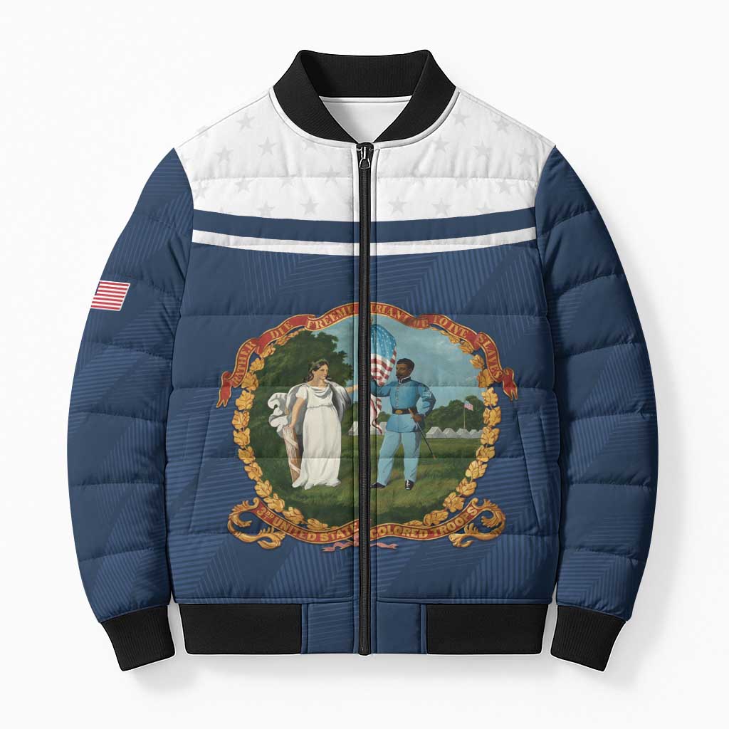 Personalized 3rd United States Colored Troops Bomber Puffer Jacket E Pluribus Unum - Wonder Print Shop
