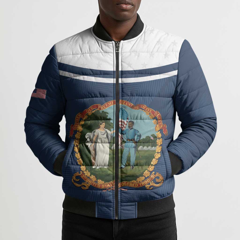 Personalized 3rd United States Colored Troops Bomber Puffer Jacket E Pluribus Unum - Wonder Print Shop
