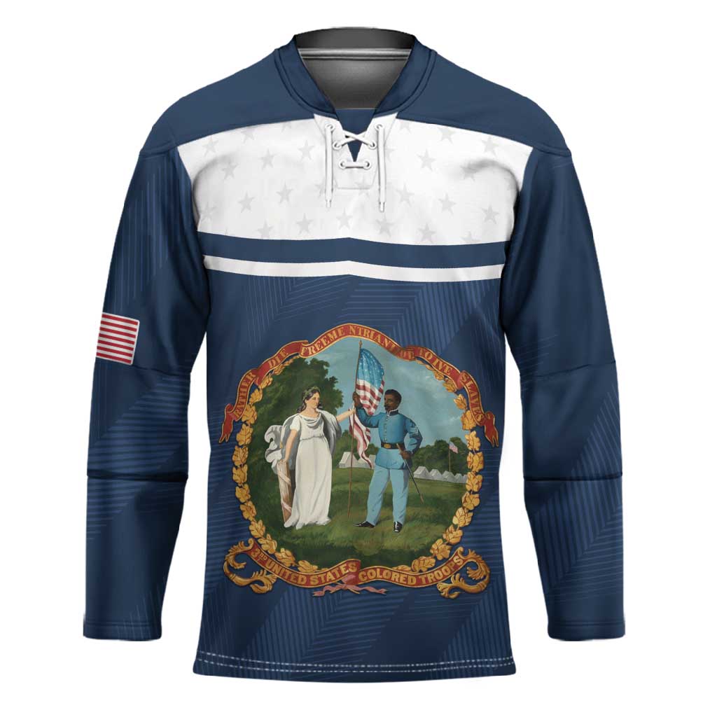 Personalized 3rd United States Colored Troops Hockey Jersey E Pluribus Unum - Wonder Print Shop