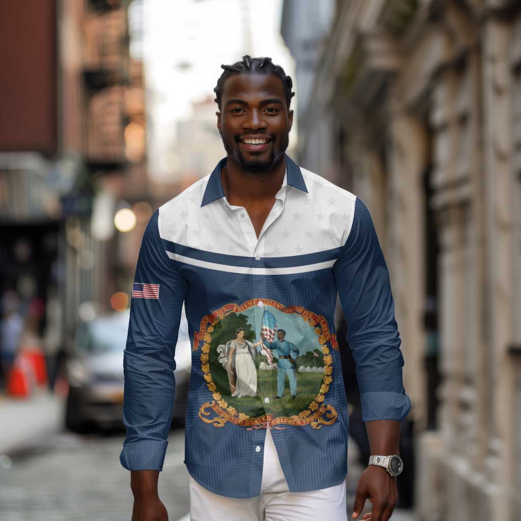 Personalized 3rd United States Colored Troops Long Sleeve Button Shirt E Pluribus Unum - Wonder Print Shop