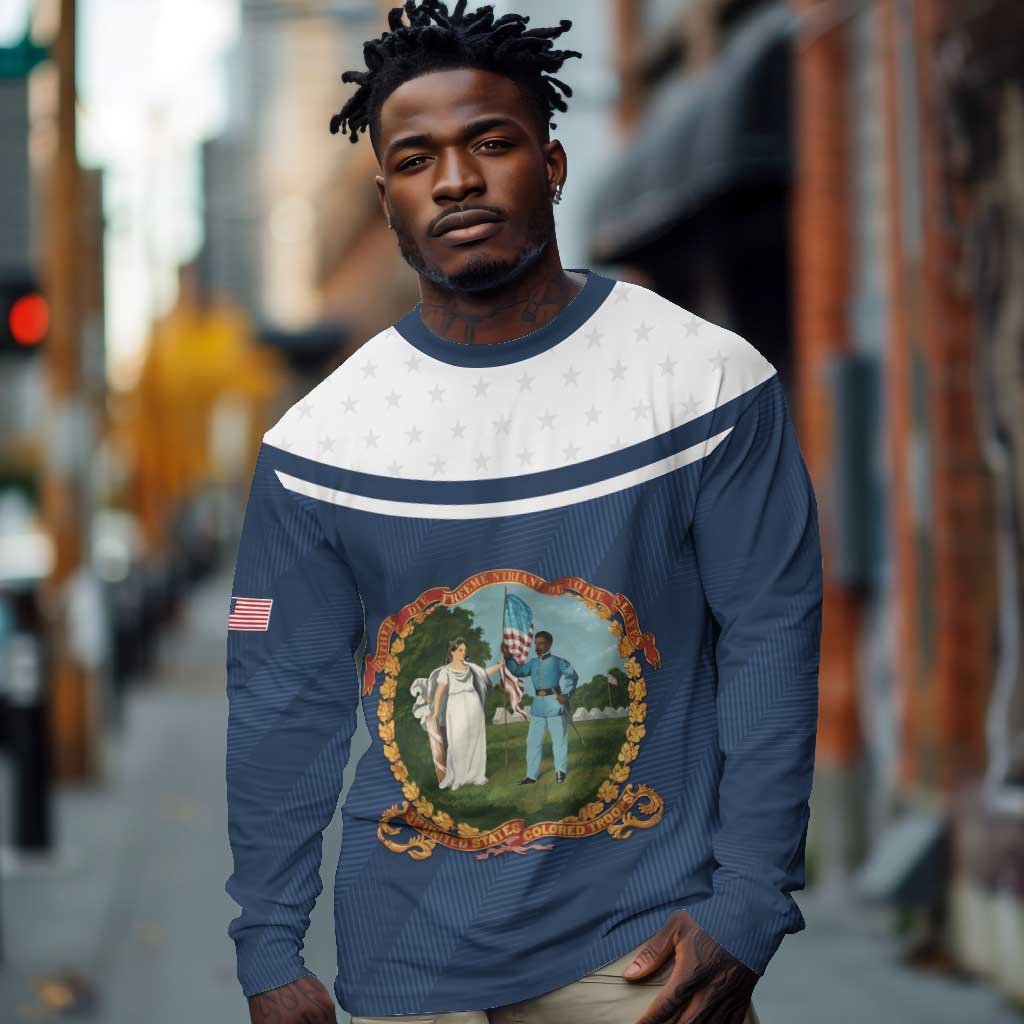 Personalized 3rd United States Colored Troops Long Sleeve Shirt E Pluribus Unum - Wonder Print Shop