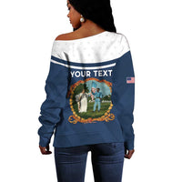 Personalized 3rd United States Colored Troops Off Shoulder Sweater E Pluribus Unum - Wonder Print Shop