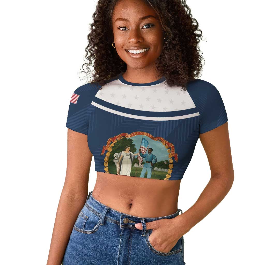 Personalized 3rd United States Colored Troops Raglan Cropped T shirt E Pluribus Unum - Wonder Print Shop