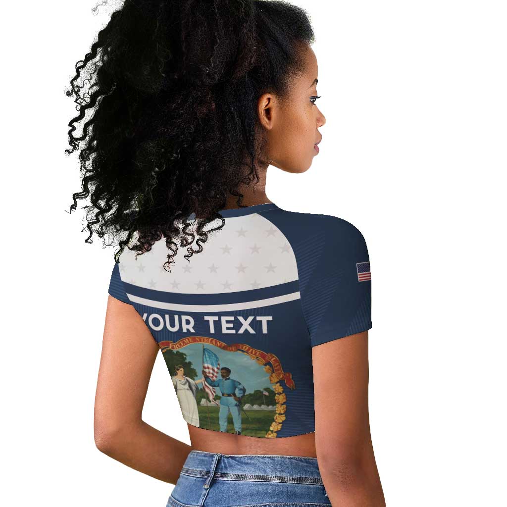 Personalized 3rd United States Colored Troops Raglan Cropped T shirt E Pluribus Unum - Wonder Print Shop