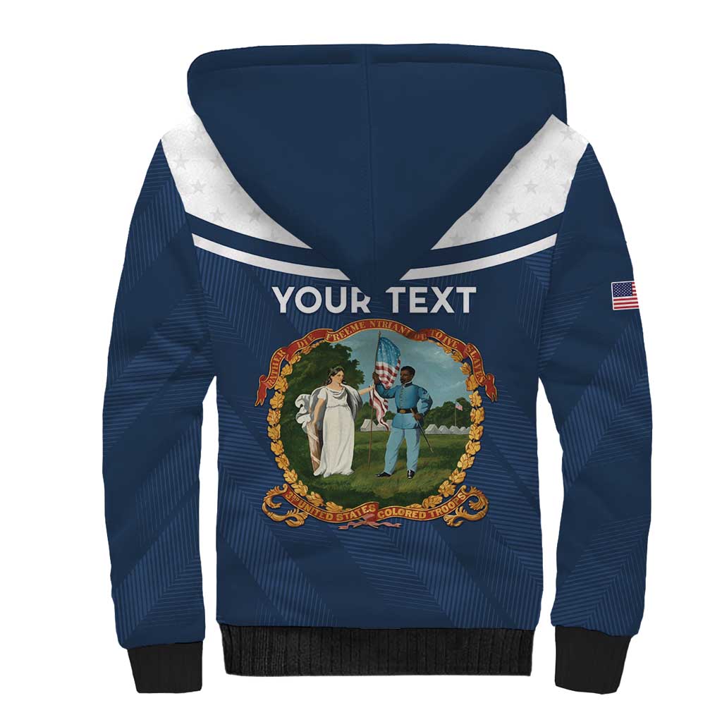 Personalized 3rd United States Colored Troops Sherpa Hoodie E Pluribus Unum - Wonder Print Shop
