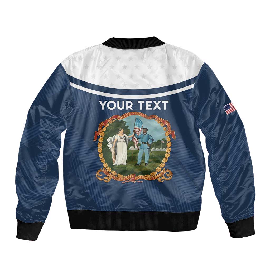 Personalized 3rd United States Colored Troops Sleeve Zip Bomber Jacket E Pluribus Unum - Wonder Print Shop