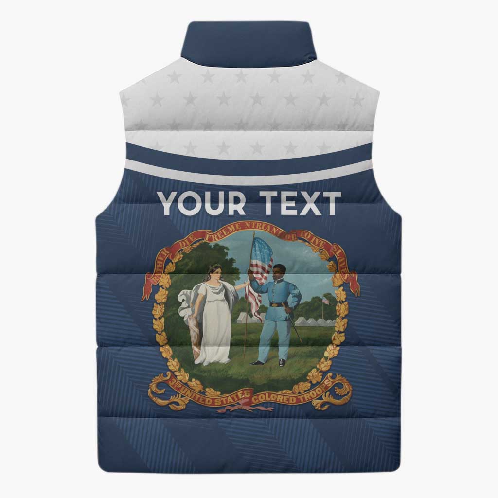 Personalized 3rd United States Colored Troops Sleeveless Puffer Jacket E Pluribus Unum - Wonder Print Shop
